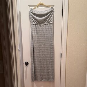 White House Black Market Gray Maxi Dress
